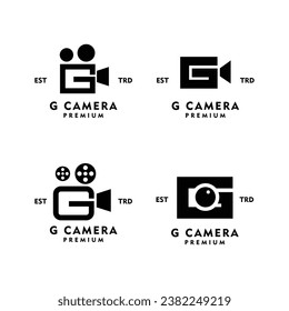 G Camera Letter icon design illustration template