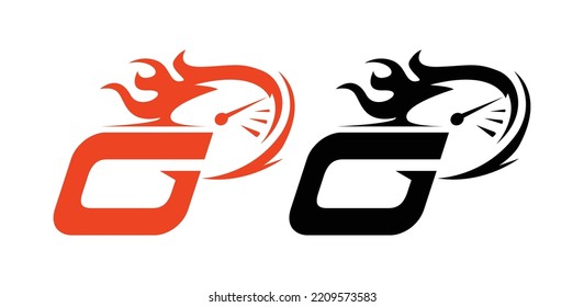 G Car Logo Vector Icon Symbol Template. Driver Logo Vector Illustration. Car Speed Logo Vector