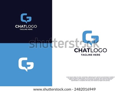 G chat logo design. Letter G with chat logo combine