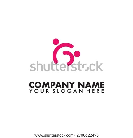 G children care Logo vector simple minimalist 