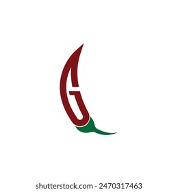 G chilii logo diseño Vector.