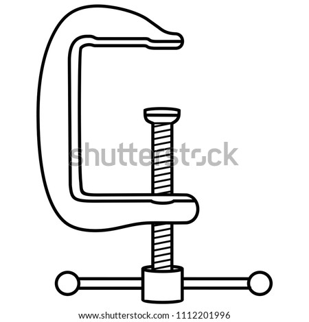 G Clamp. A clamp is a fastening device used to hold or secure objects tightly together to prevent movement or separation through the application of inward pressure.