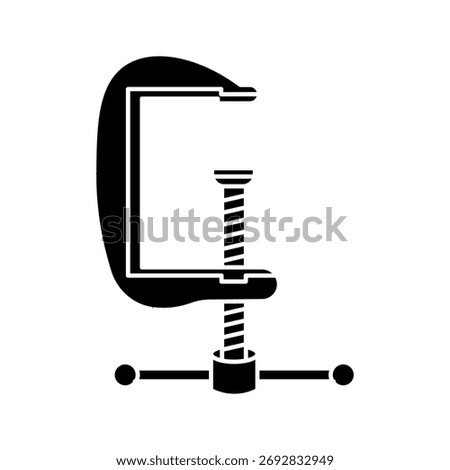 g clamp clamp fastening icon vector