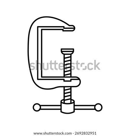 g clamp clamp fastening icon vector
