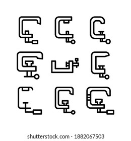 G clamp icon or logo isolated sign symbol vector illustration - Collection of high quality black style vector icons
