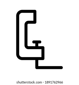 G clamp icon or logo isolated sign symbol vector illustration - high quality black style vector icons
