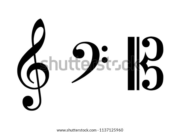 G Clef F Clef C Clef Stock Vector (Royalty Free) 1137125960 | Shutterstock