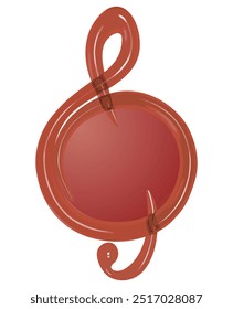 G clave selo estilo emblema vermelho vetor ilustração