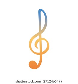 G Clef Symbol Vector, G Clef Music Icon Symbol, G Clef Sign Vector Illustration.