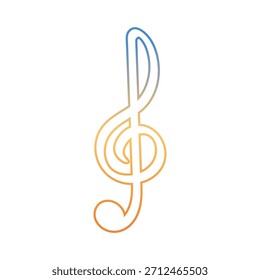 G Clef Symbol Vector, G Clef Music Icon Symbol, G Clef Sign Vector Illustration.