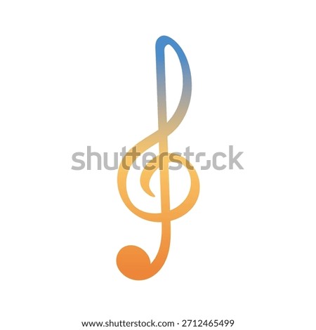 G Clef Symbol Vector, G Clef Music Icon Symbol, G Clef Sign Vector Illustration.