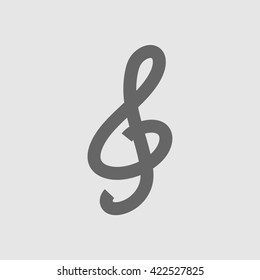 G Clef Vector. G Clef Vector. G Clef Icon. G Clef Symbol. Simple Isolated G Clef Vector Symbol Icon.