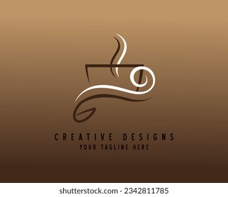 G Cofee  logo design luxury premium