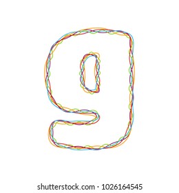 G Colorful String Letter Logo Icon Design