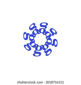 "g" company name initial letter monogram. G flower logo.