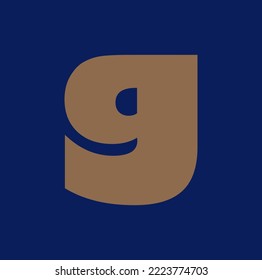 G company name initial letters icon. golden g monogram.