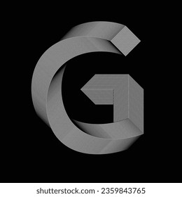 G company vector logo sign and symbol design. Vector abstract design elements. Color letters. Line art. Modern abstract design shapes on white background.