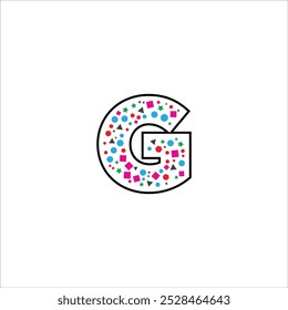 G Letra Abstractas creativa con patrones geométricos