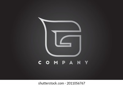G kreative graue Farbverlauf-Buchstaben Logo für Business Template. Professionelles Icon-Design für Schrift und Identität 