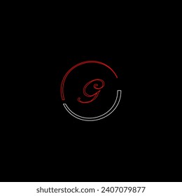G creative modern letters logo design template
