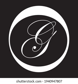 G Creative Modern white Letter Logo Design. Handwritten G white Letter Logo with a minimalist design.  