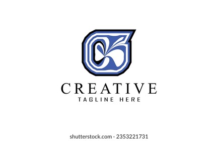 G creative style black white blue logo design for all kind of business.