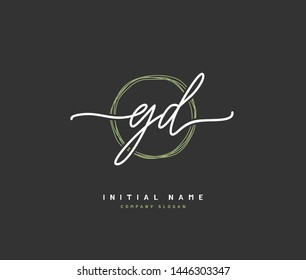G D GD Beauty vector initial logo, handwriting logo of initial signature, wedding, fashion, jewerly, boutique, floral and botanical with creative template for any company or business.