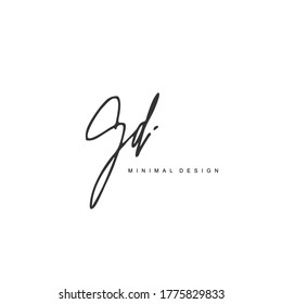 G D GD Initial handwriting or handwritten logo for identity. Logo with hand drawn style.