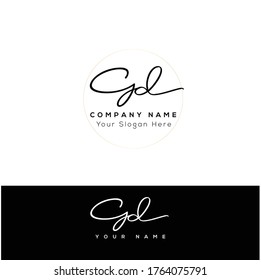 G D GD Initial letter handwriting and signature logo.