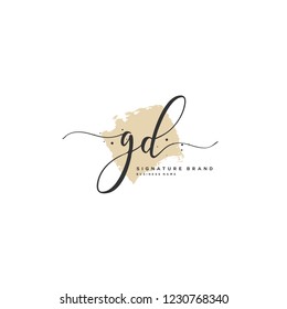 G D GD Initial logo template vector