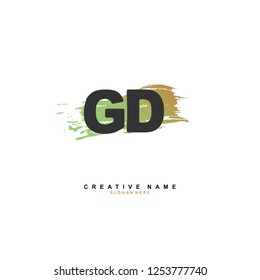 G D GD Initial logo template vector. Letter logo concept