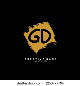 G D GD Initial logo template vector. Letter logo concept