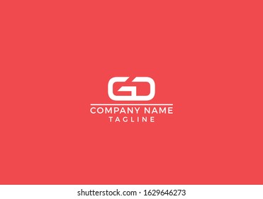 G D GD logo abstract letter initial based icon graphic design in vector editable file.