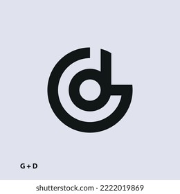 G - D letter logo design