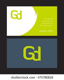 G D Letter logo design with Business card template