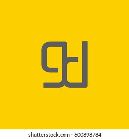G & D Letter logo design vector element