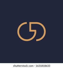 G & D letter monogram geometric logo.