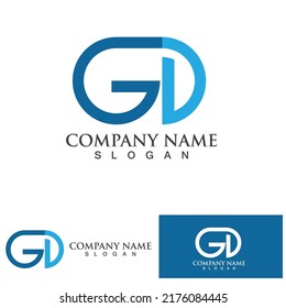 G and D Letter vector illustration icon Logo Template design