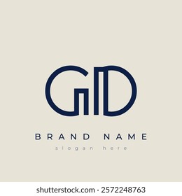 G and D logo design. GD abstract Letters Logo Monogram. This logo design is the process of creating a visual symbol that represents a brand, company, or individual.