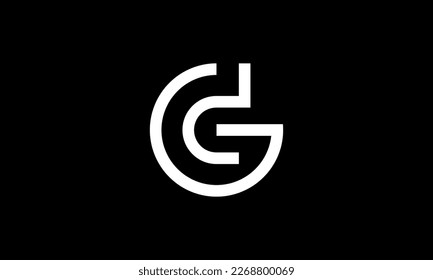 G D logo minimalistic outline