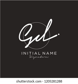 G D Signature initial logo template vector