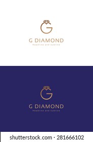 G Diamond company logo teamplate.
