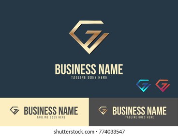 G Diamond Logo Template Design Vector