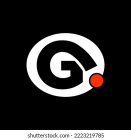 Monograma de marca G dot. Icono de nombre de empresa GI.