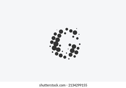 G dotted alphabet letter logo icon design. Creative template for business with dot