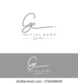 G E GE Initial letter handwriting and signature logo.