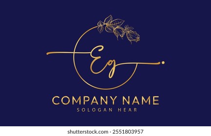 EG G E initial signature logo template vector logo 