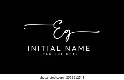 EG G E  initial signature logo template vector