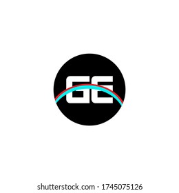 G E letter logo abstract design