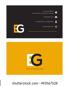 G & E Letter logo, with Business card template
